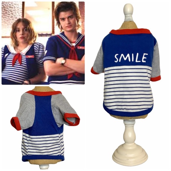 Nautical 'Smile' Doggy Striped Tee - Picture 1 of 5